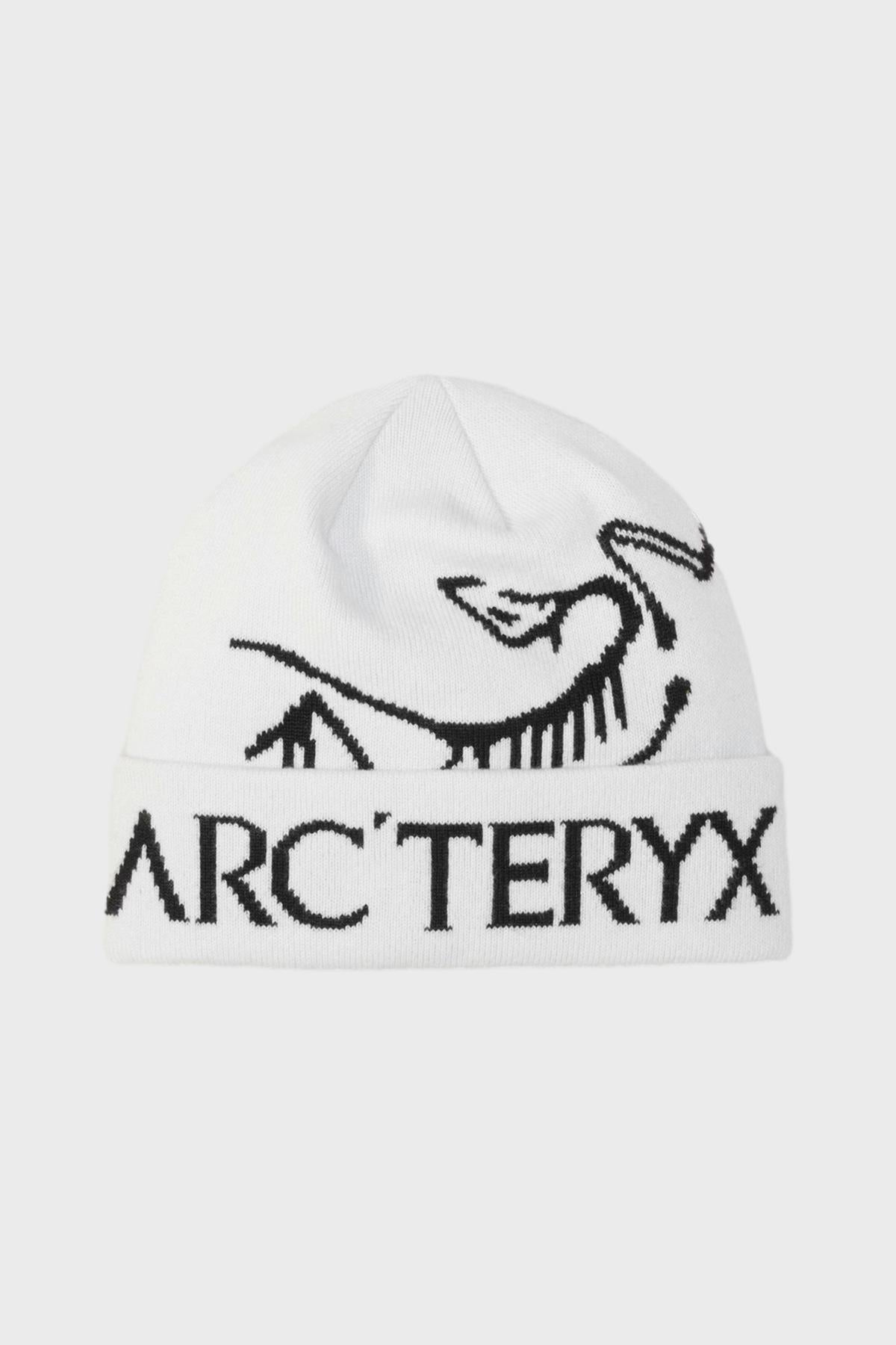 ARC'TERYX FERNIE TOQUE ブラック/ホワイト Arcteryx Bird Word Toque Beanie Black/Void Hat Winter Wool Beanie