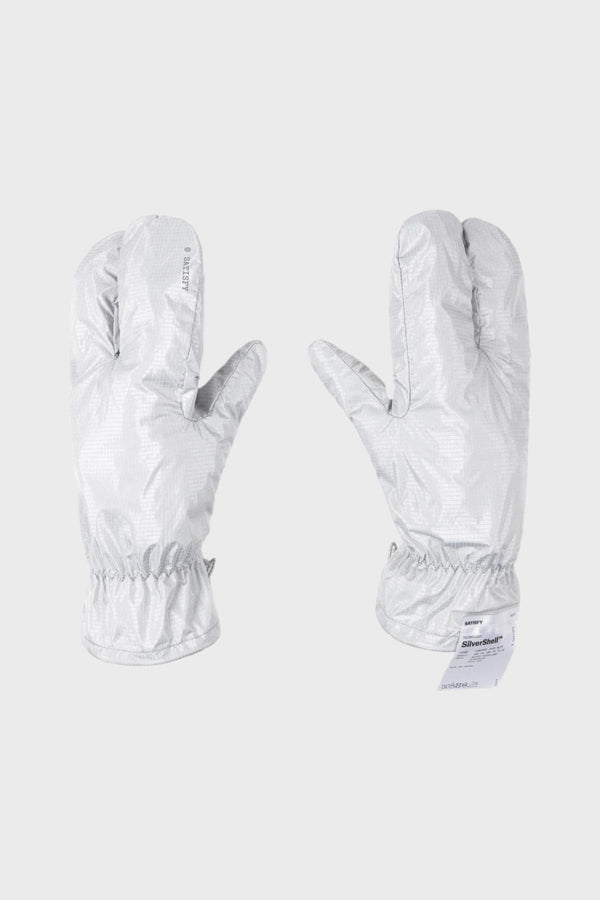小物 Satisfy SilverShellLobster Mitt Silver SATISFY - SILVERSHELL LOBSTER OVER MITT - DISTANCE