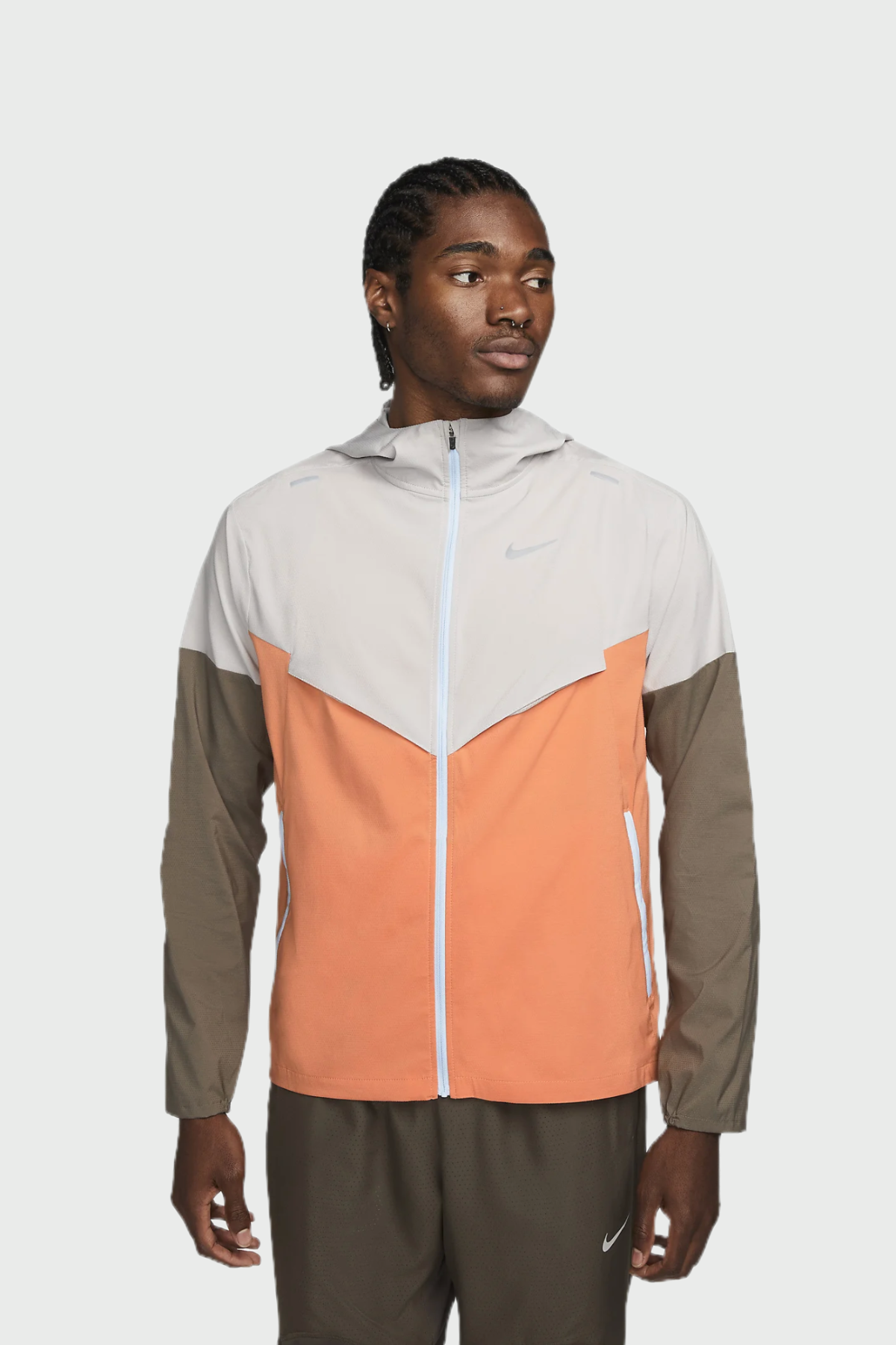 Orange and grey nike jacket deals