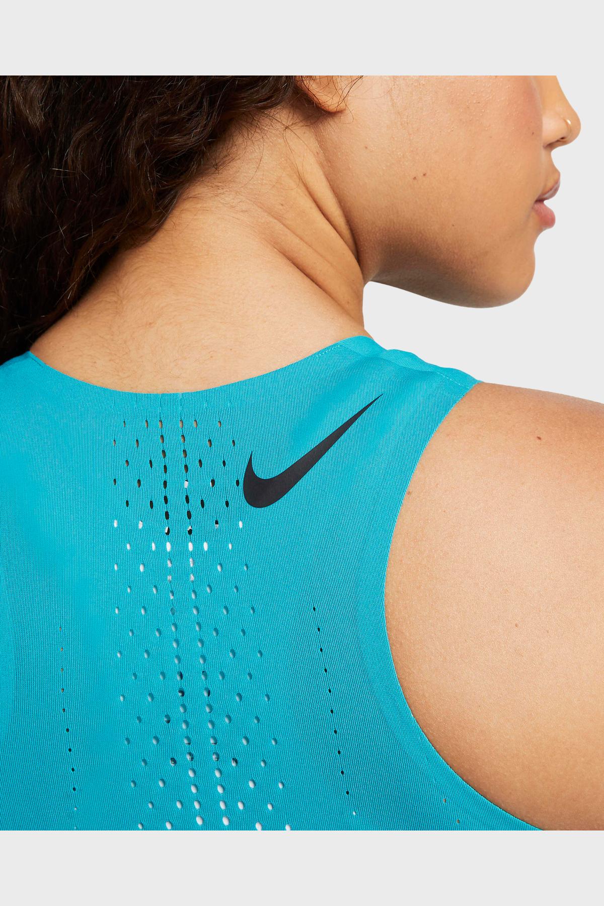 Nike AEROSWIFT タンクトップ Mミントグリーン ティファニーブルー Dri-FIT ADV AeroSwift Nike - Haut Running Femme | Distance
